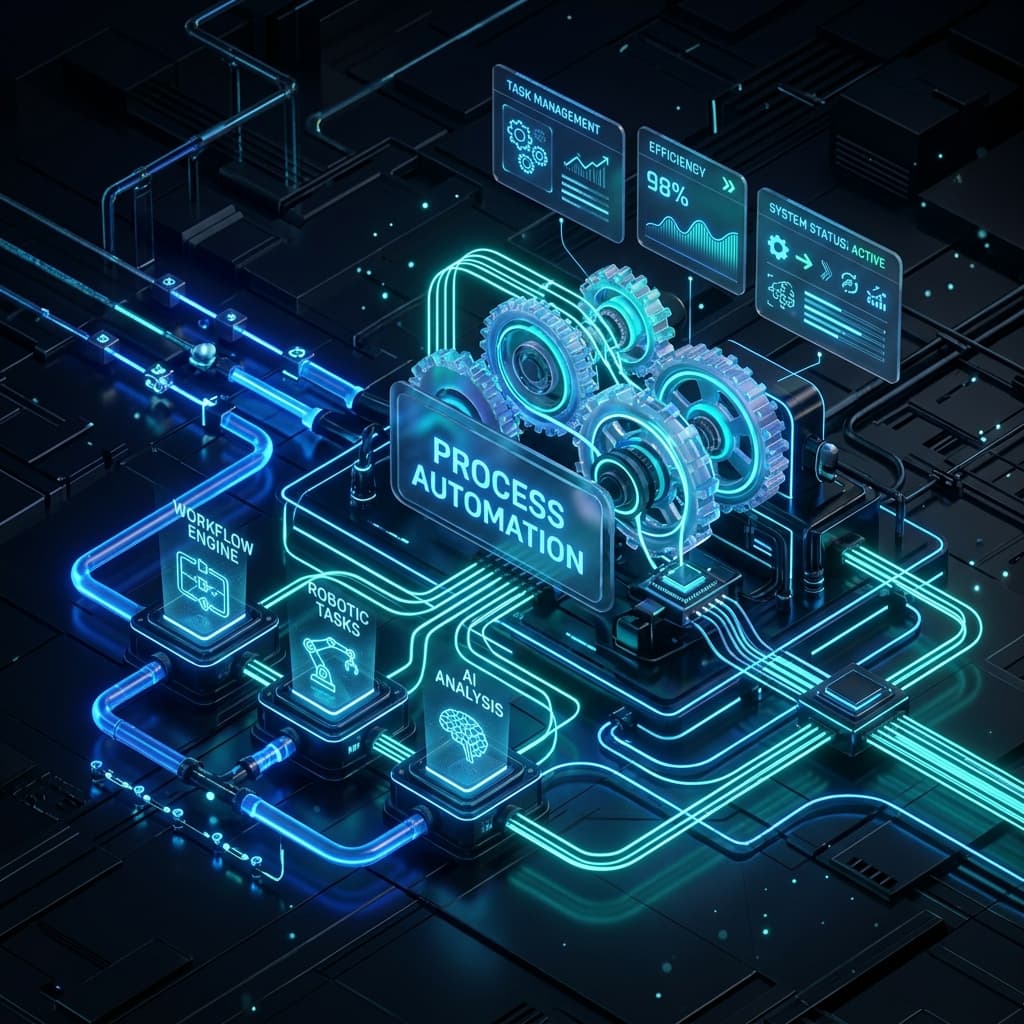 Ilustração premium representando automações de processos